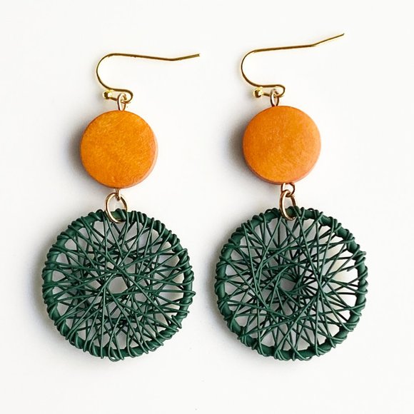 Jewelry - NEW "Arenal" Dreamcatcher Wooden Earrings